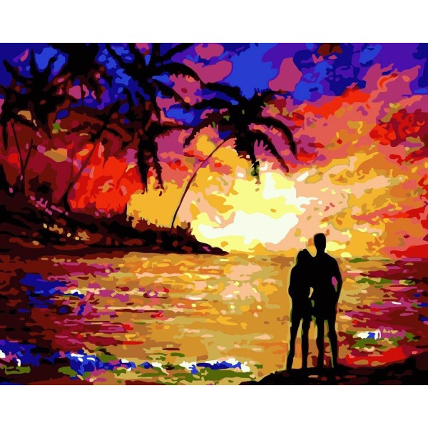  Sunset by the sea Painting By Numbers UK