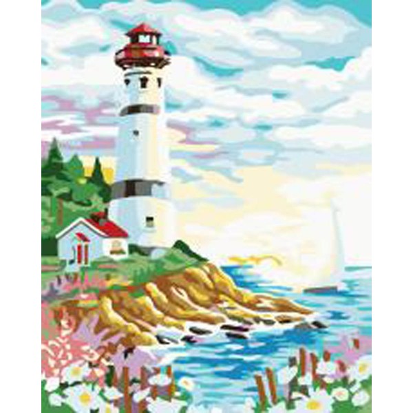  Seaside lighthouse Painting By Numbers UK