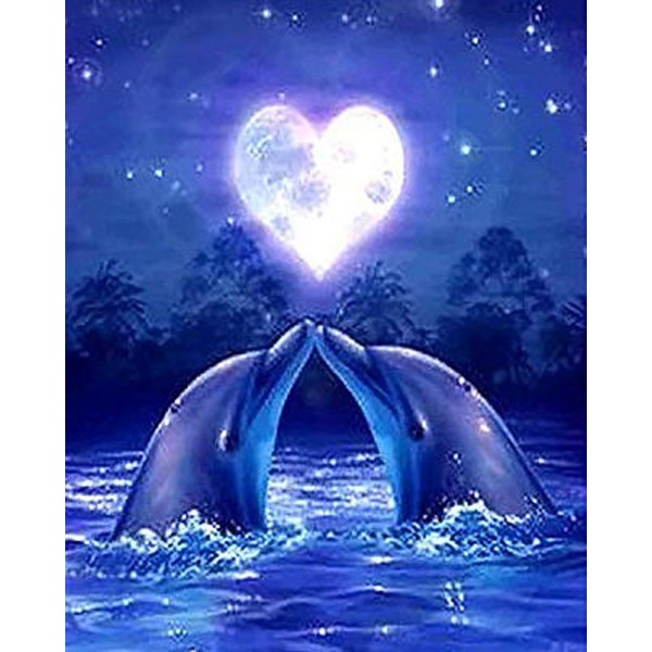 Dreamy dolphin love Painting By Numbers UK