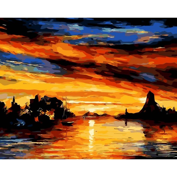 Sunset scenery Painting By Numbers UK
