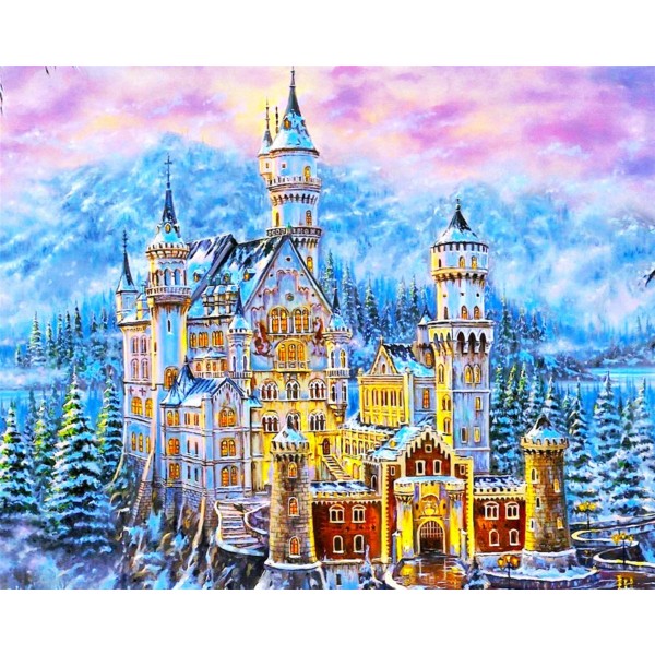 Castle in winter Painting By Numbers UK