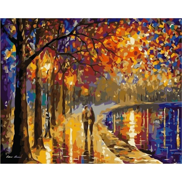 Couple strolling Painting By Numbers UK