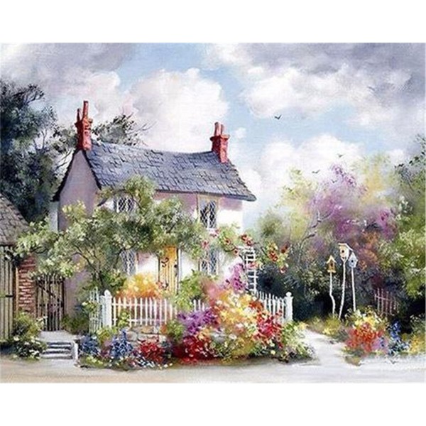 Small house and garden Painting By Numbers UK