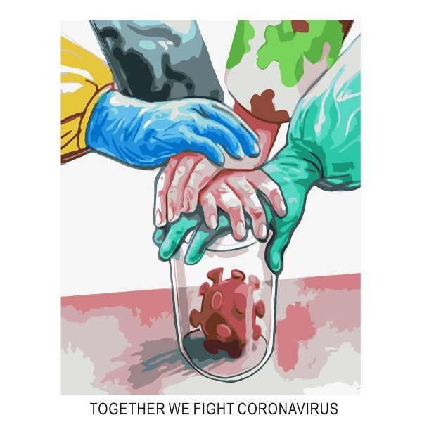 Together we fight coronavirus Painting By Numbers UK