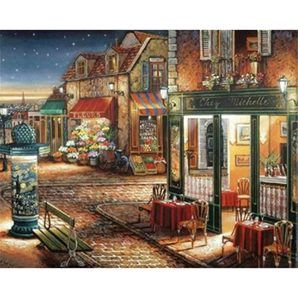 Town street shop Painting By Numbers UK