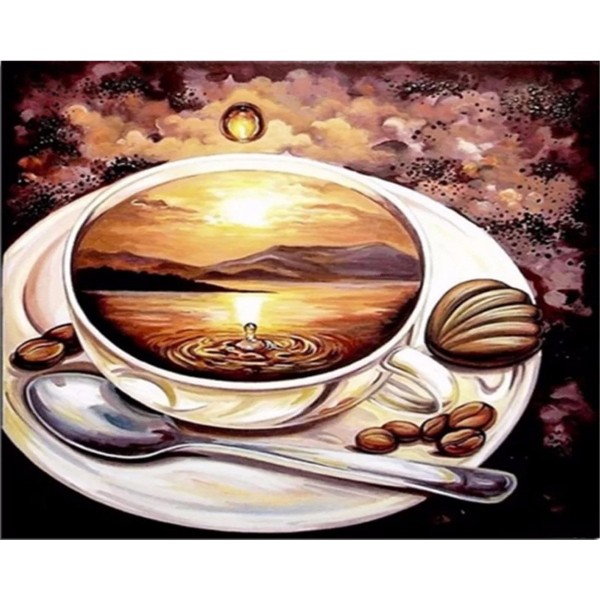 Sunset on coffee Painting By Numbers UK