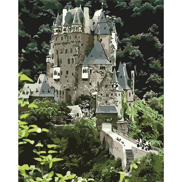 Castle in the jungle Painting By Numbers UK