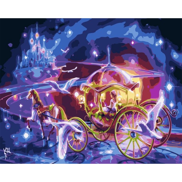 Snow White's carriage Painting By Numbers UK