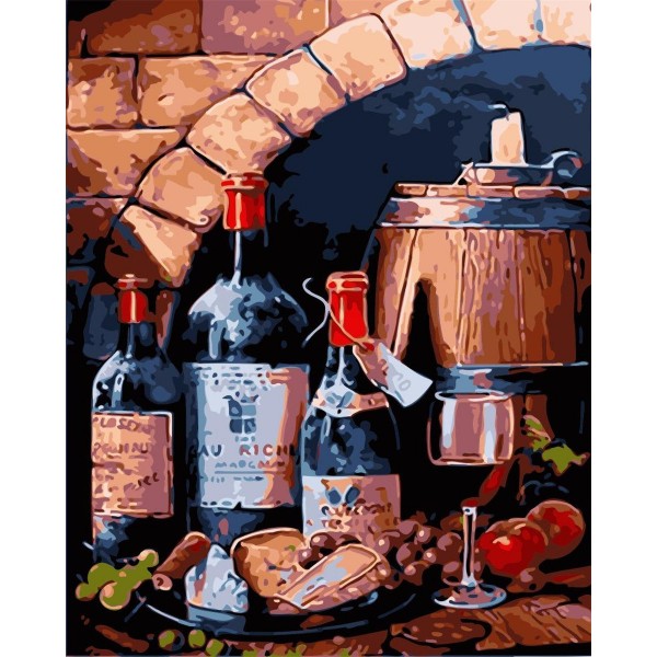 Closet wine and fruit Painting By Numbers UK