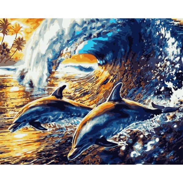 Dolphin Leap Painting By Numbers UK