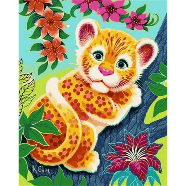 Cute little leopard Painting By Numbers UK