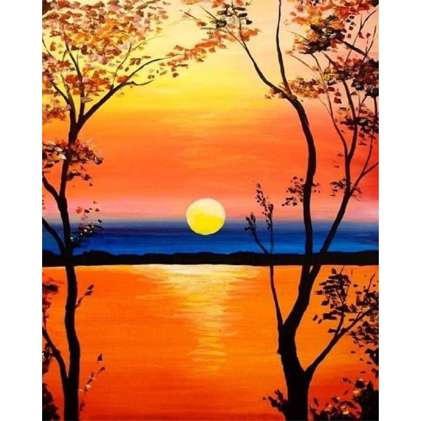 Beautiful sunset Painting By Numbers UK