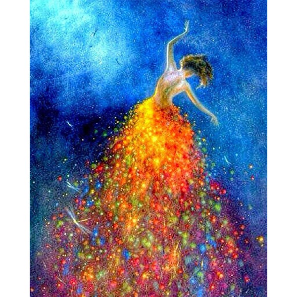 Fantasy starry girl Painting By Numbers UK