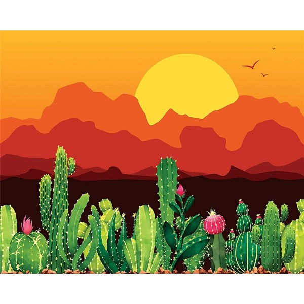 Cactus in the sunset Painting By Numbers UK