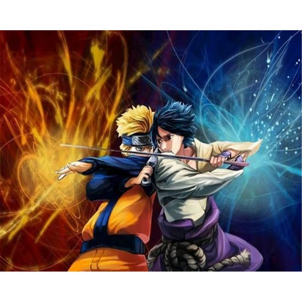 Uzumaki Naruto and Uchiha Sasuke Painting By Numbers UK