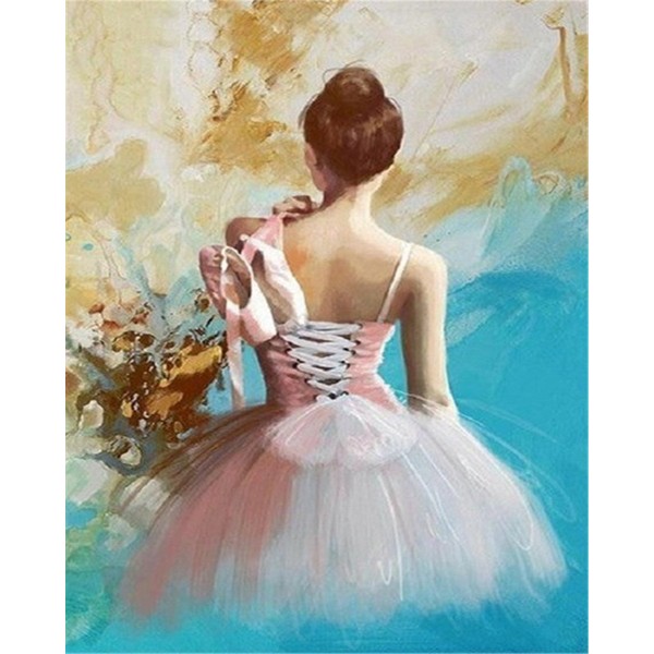 Back view of ballerina Painting By Numbers UK