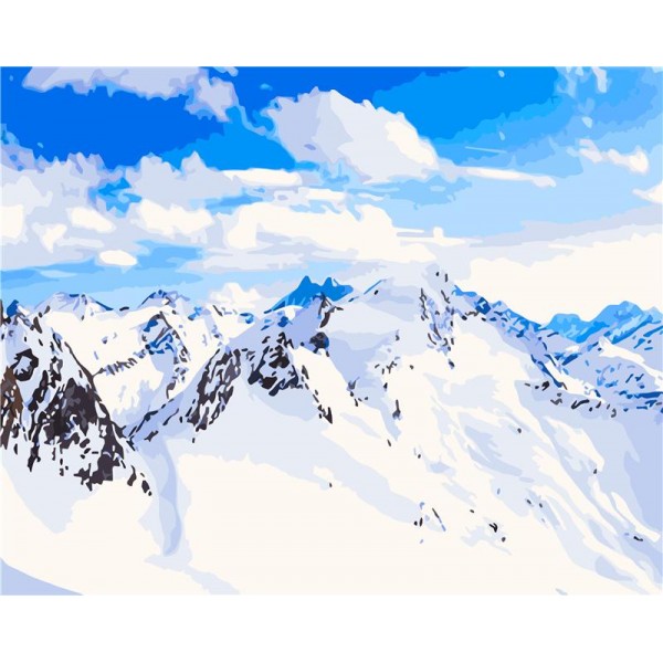 Snow mountain Painting By Numbers UK
