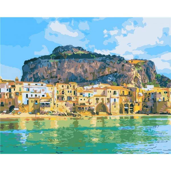Town on the island Painting By Numbers UK