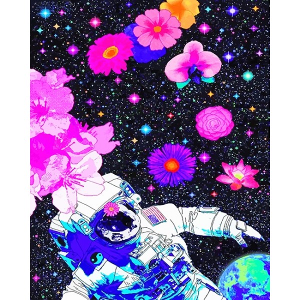 Aesthetic Space Man  (40X50cm) Painting By Numbers UK
