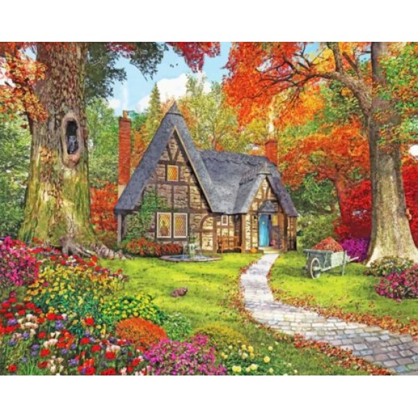 Autumn Cottage (40X50cm) Painting By Numbers UK