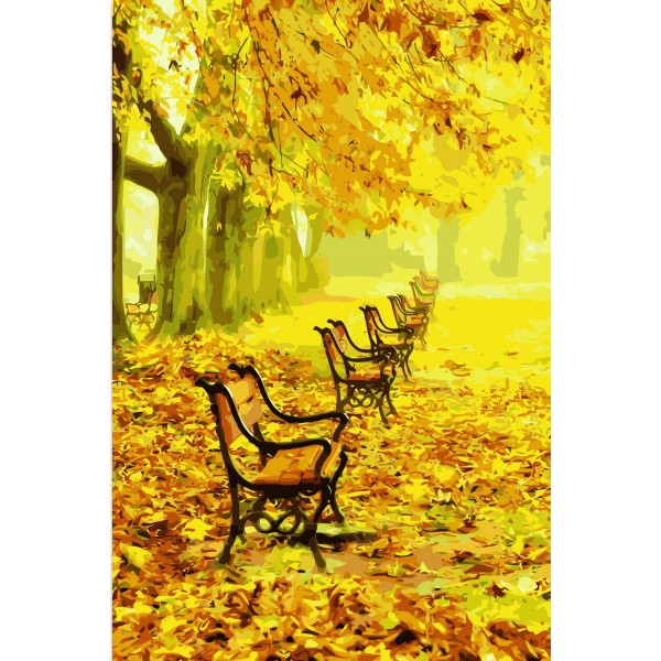 Yellow fallen leaves Painting By Numbers UK