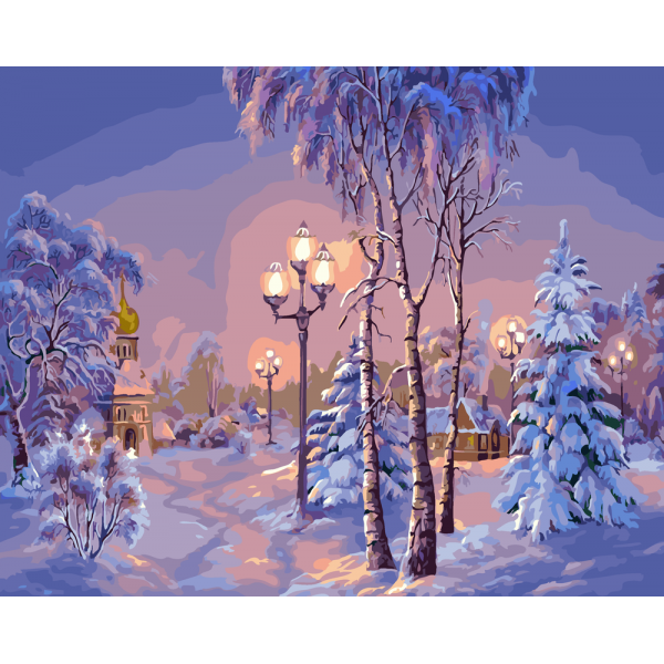Snow scene Painting By Numbers UK