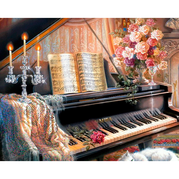 Classical Piano-- 40*50cm Painting By Numbers UK
