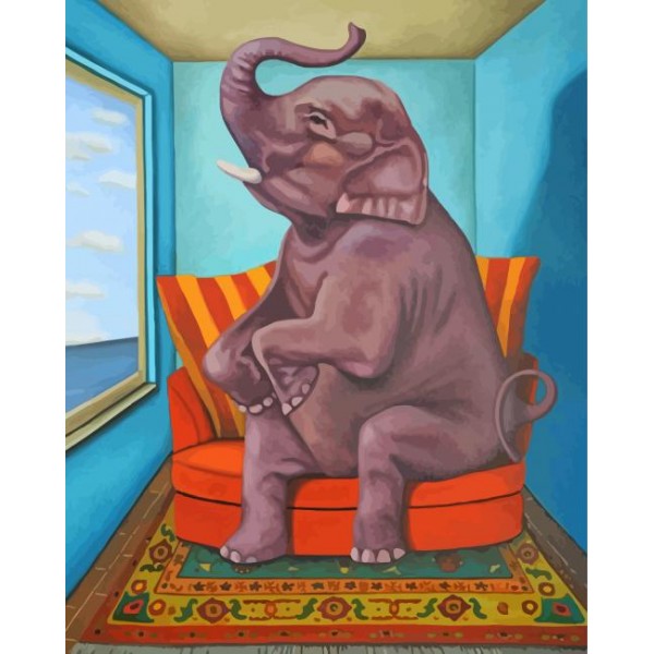 Elephant in the room-40*50cm Painting By Numbers UK