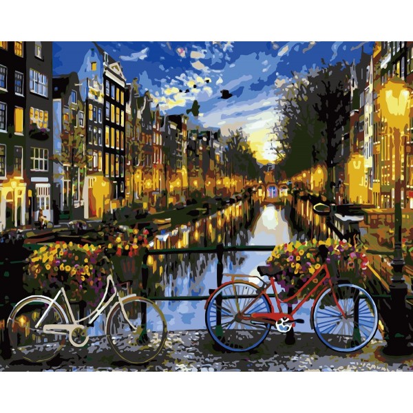 Scenery with bicycles Painting By Numbers UK