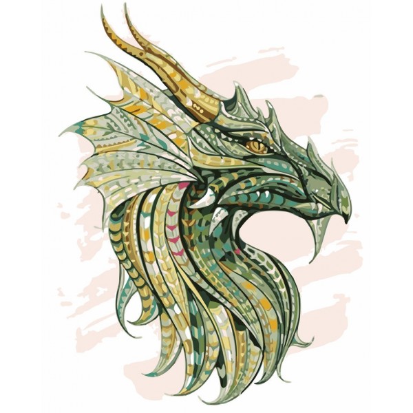  Animal Dragon Head Painting By Numbers UK