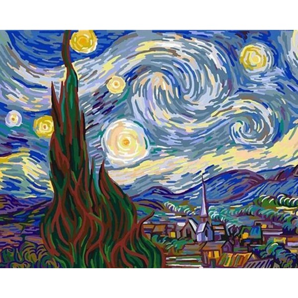Starry Night Over the Rhone Painting By Numbers UK