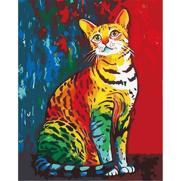 Watercolor cat Painting By Numbers UK