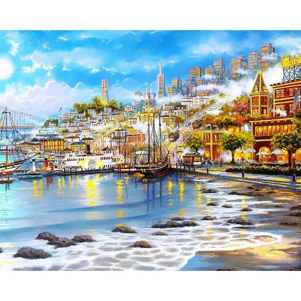 Coastal city Painting By Numbers UK