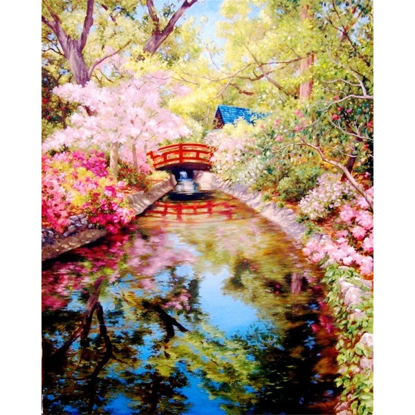 Beautiful spring scenery Painting By Numbers UK