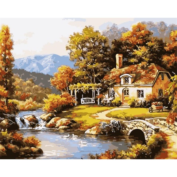 Lakeside house Painting By Numbers UK