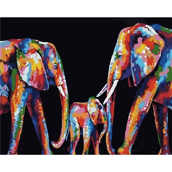 Color elephant Painting By Numbers UK