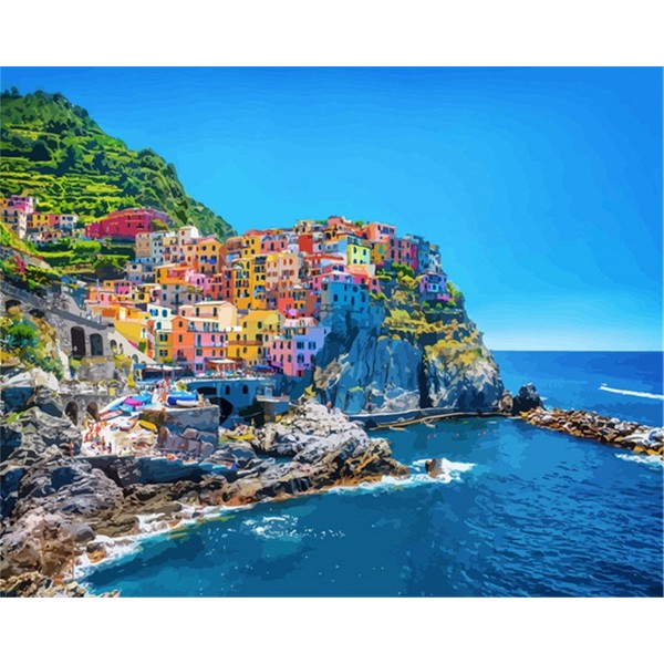 Cinque Terre in Italy Painting By Numbers UK