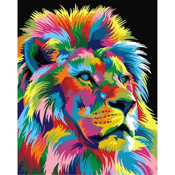Watercolor lion Painting By Numbers UK
