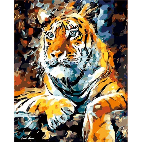 Watercolor tiger Painting By Numbers UK