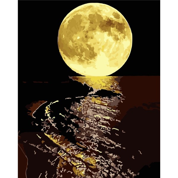 The beautiful scene of the moon Painting By Numbers UK