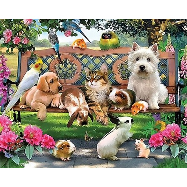 Animals gather together Painting By Numbers UK