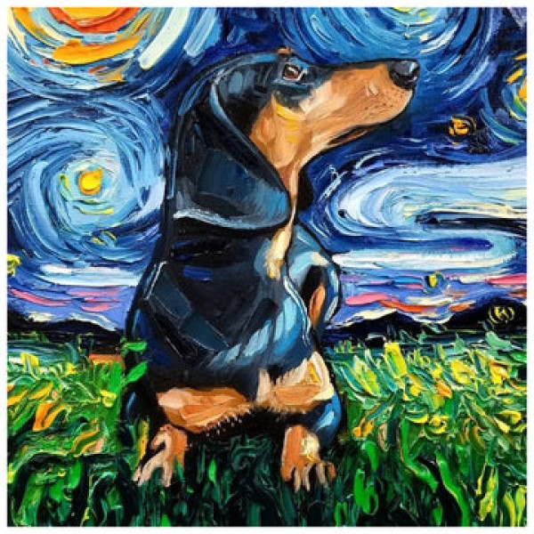 puppy under the stars-- 40*40cm Painting By Numbers UK