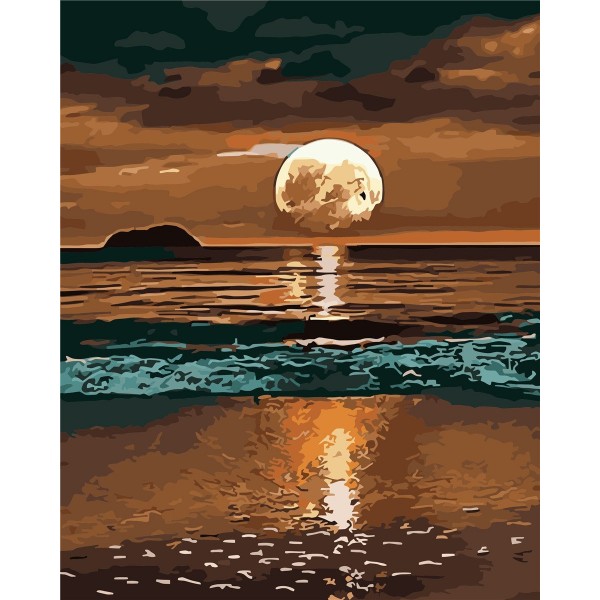 The beautiful scene of the moon Painting By Numbers UK