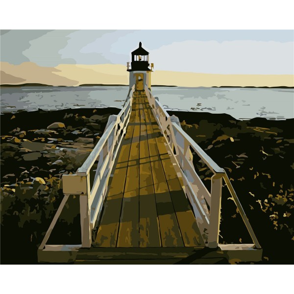 Beautiful view of the lighthouse Painting By Numbers UK