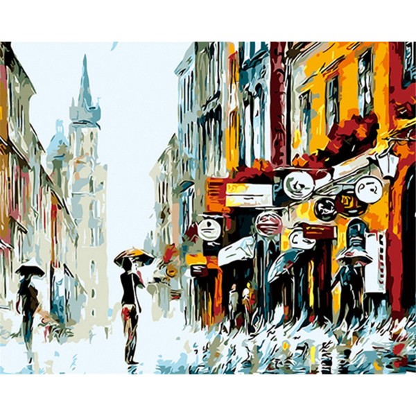 The streets of the town Painting By Numbers UK