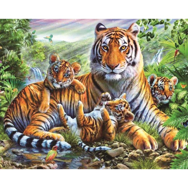 Tiger family Painting By Numbers UK