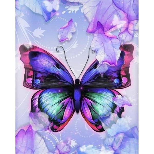 Beautiful purple butterfly Painting By Numbers UK