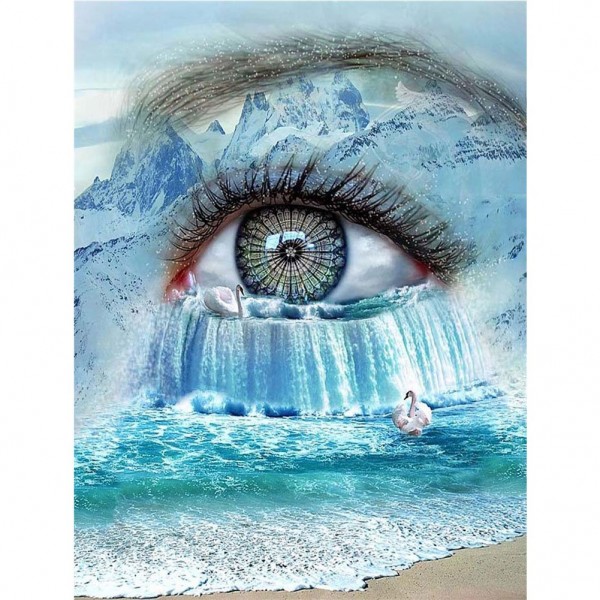 Eyes and sea-40*50cm Painting By Numbers UK