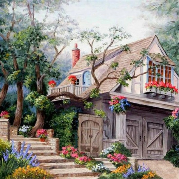 Beautiful house in the wild Painting By Numbers UK