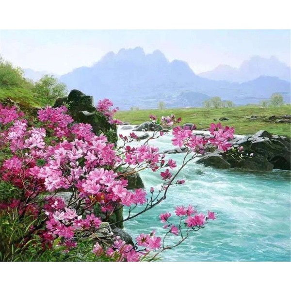 River natural scenery Painting By Numbers UK